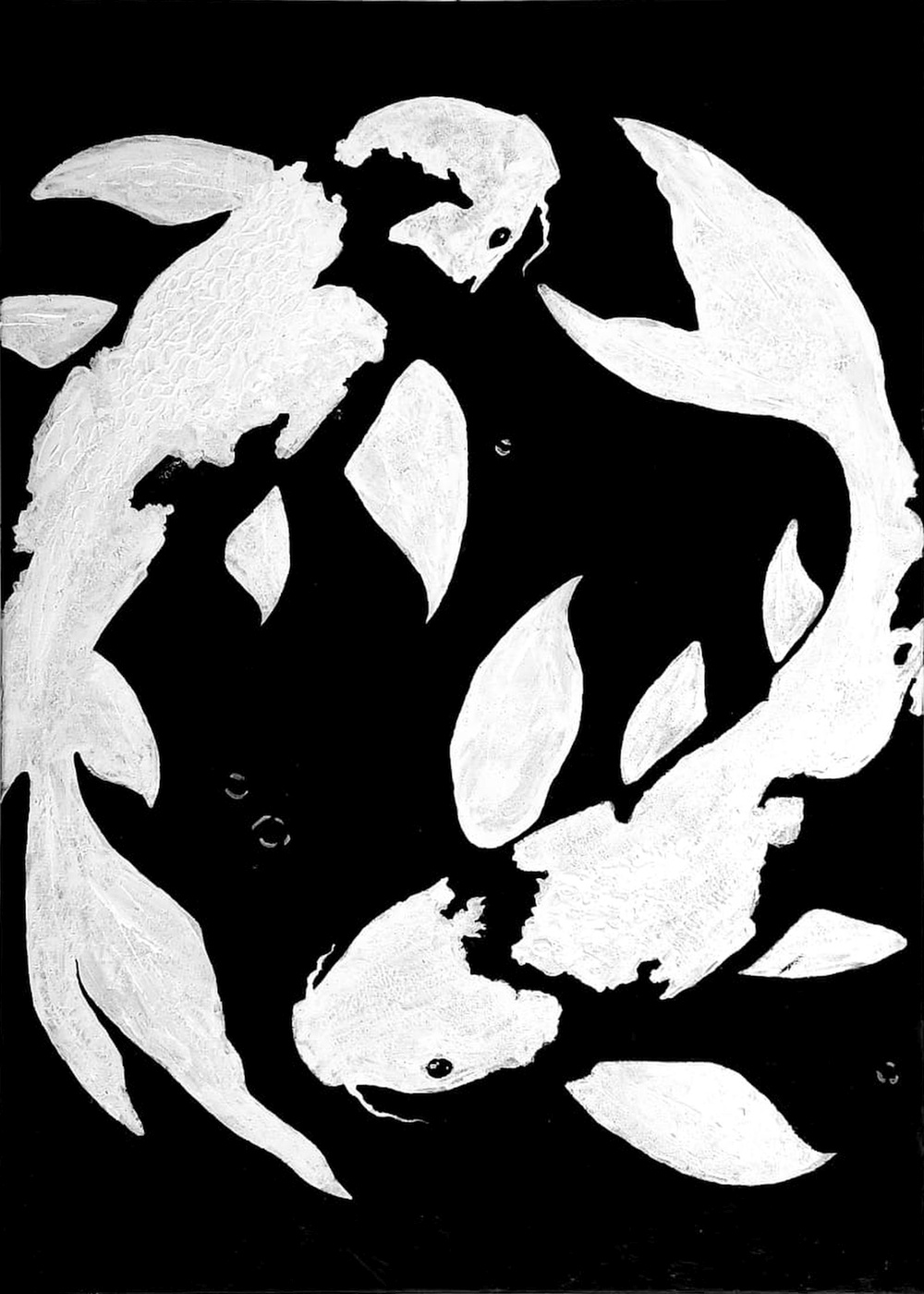 ArteDiAlina.com painting: Movement in black and white (da&nbsp;Catrame)